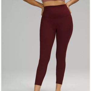 Lululemon red merlot leggings size 4